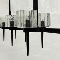  Visual Comfort Company Marian Jamieson Kellen Chandelier Blackened Steel Murano Glass Style Shades - 4714704