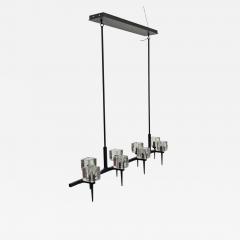  Visual Comfort Company Marian Jamieson Kellen Chandelier Blackened Steel Murano Glass Style Shades - 4716193