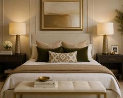  Visual Comfort Company Marian Jamieson Marina Gold Wood Brass Table Lamps Pair - 4714904