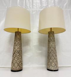  Visual Comfort Company Marian Jamieson Marina Gold Wood Brass Table Lamps Pair - 4714907