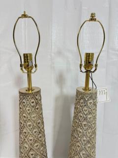  Visual Comfort Company Marian Jamieson Marina Gold Wood Brass Table Lamps Pair - 4714913