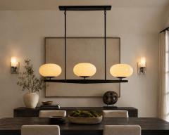  Visual Comfort Company Marian Jamieson Spyglass Chandelier Antique Brass Shell White Glass - 4714713