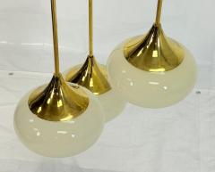  Visual Comfort Company Marian Jamieson Tamsen Chandelier in Brass Shell White Studio Glass Shades - 4714997
