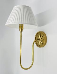  Visual Comfort Company McGee Co Polaris Brass Wall Sconce with Linen Shade Modern Lighting - 4727234