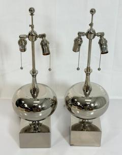  Visual Comfort Company Pair of Marian Jamieson Paris Polished Nickel Table Lamps American Lighting - 4714895