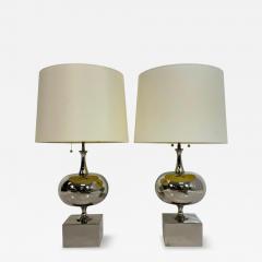  Visual Comfort Company Pair of Marian Jamieson Paris Polished Nickel Table Lamps American Lighting - 4716799