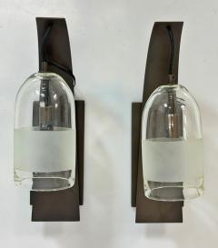  Visual Comfort Company Pair of Mateo Wall Sconces by Marian Jamieson in Bronze Smoked Glass - 4714771