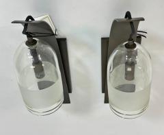  Visual Comfort Company Pair of Mateo Wall Sconces by Marian Jamieson in Bronze Smoked Glass - 4714775