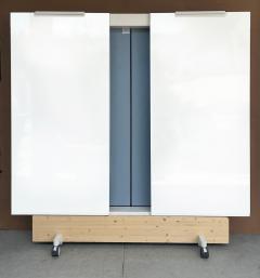  Vitra Vitra Dancing Wall Movable Office Room Dividers Fabric and White Board Sides - 4564313