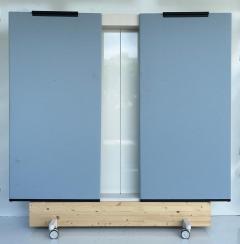  Vitra Vitra Dancing Wall Movable Office Room Dividers Fabric and White Board Sides - 4564314