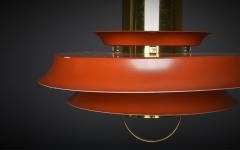  Vitrika Red Vitrika 23415 Pendant Lamp in Brass Denmark - 2965437