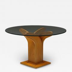  Vivai del Sud Bamboo Rattan Dining Table Vivai del Sud 1970s - 2343514