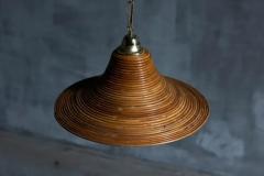  Vivai del Sud Bamboo Rattan Pendant Lamps by Vivai del Sud Italy 1970s - 3680690