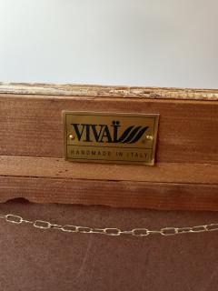  Vivai del Sud Bamboo and Rattan Mirror by Vivai Del Sud Italy 1970s - 4379631