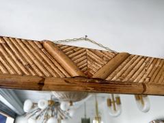  Vivai del Sud Bamboo and Rattan Mirror by Vivai Del Sud Italy 1970s - 4379632