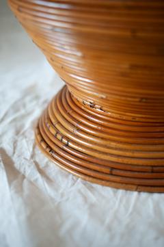  Vivai del Sud Decorative Rattan Basket By Vivai Del Sud Italy 1960s - 4662789