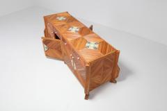  Vivai del Sud Gabriella Crespi Style Double Face Credenza In Bamboo Ceramic by Vivai Del Sud - 984615