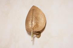  Vivai del Sud Italian Rattan Fan Sconces by Vivai del Sud - 4349833