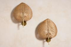  Vivai del Sud Italian Rattan Fan Sconces by Vivai del Sud - 4349881