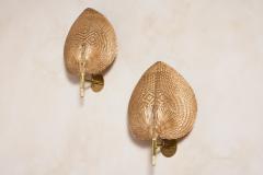  Vivai del Sud Italian Rattan Fan Sconces by Vivai del Sud - 4349882