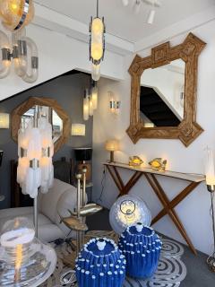  Vivai del Sud Large Bamboo and Rattan Mirror by Vivai Del Sud Italy 1970s - 4590027