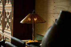  Vivai del Sud Large Faux Bamboo Table Lamp in Brass and Resin 1970s - 4395025