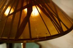  Vivai del Sud Large Faux Bamboo Table Lamp in Brass and Resin 1970s - 4395048