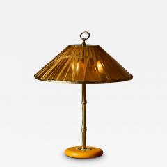  Vivai del Sud Large Faux Bamboo Table Lamp in Brass and Resin 1970s - 4396889