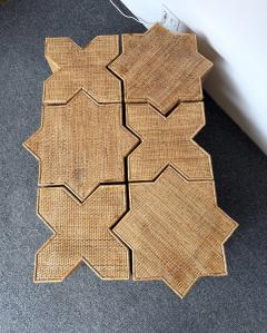  Vivai del Sud Modular Rattan Tables Stella e Croce by Vivai Del Sud Italy 1970s - 4685020