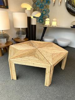  Vivai del Sud Modular Rattan Tables by Vivai Del Sud Italy 1970s - 3633735