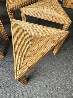  Vivai del Sud Modular Rattan Tables by Vivai Del Sud Italy 1970s - 3900898