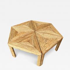  Vivai del Sud Modular Rattan Tables by Vivai Del Sud Italy 1970s - 3908023