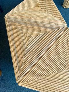  Vivai del Sud Modular Rattan Tables by Vivai Del Sud Italy 1970s - 4696052