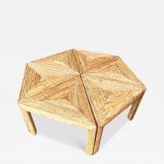  Vivai del Sud Modular Rattan Tables by Vivai Del Sud Italy 1970s - 4697385