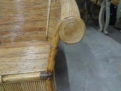  Vivai del Sud Pair Of Italian Vivai Del Sud Pencil Reed Lounge Chairs - 3638002