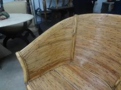  Vivai del Sud Pair Of Italian Vivai Del Sud Pencil Reed Lounge Chairs - 3638018