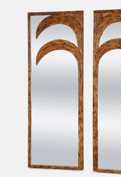  Vivai del Sud Pair of Standing Mirrors with Bamboo Palm Tree by Vivai del Sud - 2163703