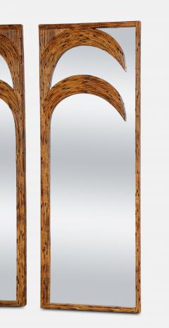  Vivai del Sud Pair of Standing Mirrors with Bamboo Palm Tree by Vivai del Sud - 2163704