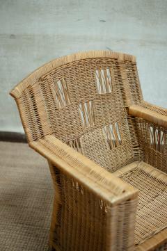  Vivai del Sud Pair of Wicker Armchairs Ascona Model By Vivai del Sud 1970s - 4505978