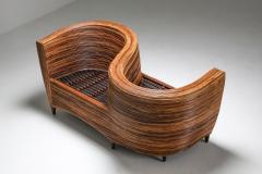  Vivai del Sud Rattan Serpentine Sofa Seat Vivai del Sud 1980s - 1382559