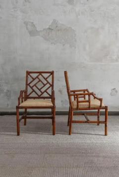  Vivai del Sud Set of 4 Bamboo Chairs Pagoda Series By Vivai del Sud Designer Colin Morrow - 4148020