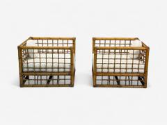 Vivai del Sud Vivai Del Sud Italian Modern Rattan Bamboo Lounge Chairs Italy 1970s - 4265164