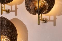  Vivai del Sud Vivai del Sud Leaf Shaped Wall Sconces Set of Four Italy 1970s - 4606041