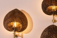  Vivai del Sud Vivai del Sud Leaf Shaped Wall Sconces Set of Four Italy 1970s - 4606042