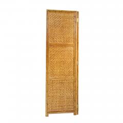  Vivai del Sud Vivai del Sud Mid Century Italian Bamboo Rattan Palm Tree Folding Screen Mirror - 4313138