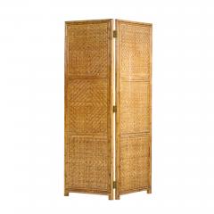  Vivai del Sud Vivai del Sud Mid Century Italian Bamboo Rattan Palm Tree Folding Screen Mirror - 4313139