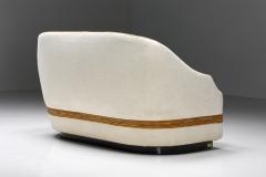  Vivai del Sud Vivai del Sud Sofa in Silk and Rattan 1970s - 2512381