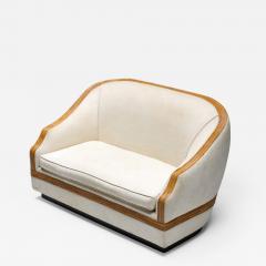  Vivai del Sud Vivai del Sud Sofa in Silk and Rattan 1970s - 2515599