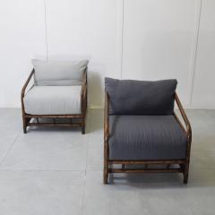  Vivai del Sud Vivai del Sud bamboo rattan armchairs 1960s  - 4395196