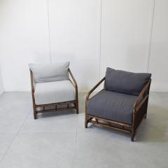  Vivai del Sud Vivai del Sud bamboo rattan armchairs 1960s  - 4395199